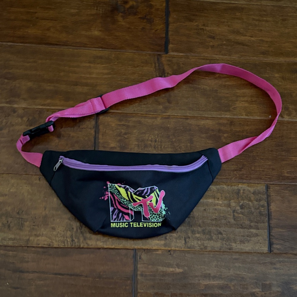 MTV Black and Pink Fanny Pack